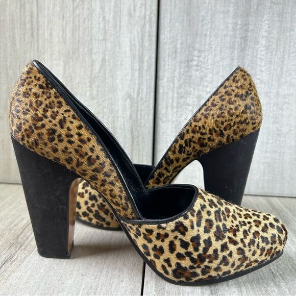 Rachel Comey Y2K Pumps Chic Heels Leopard Print Pony Hair Women's Size 6 - Picture 2 of 10
